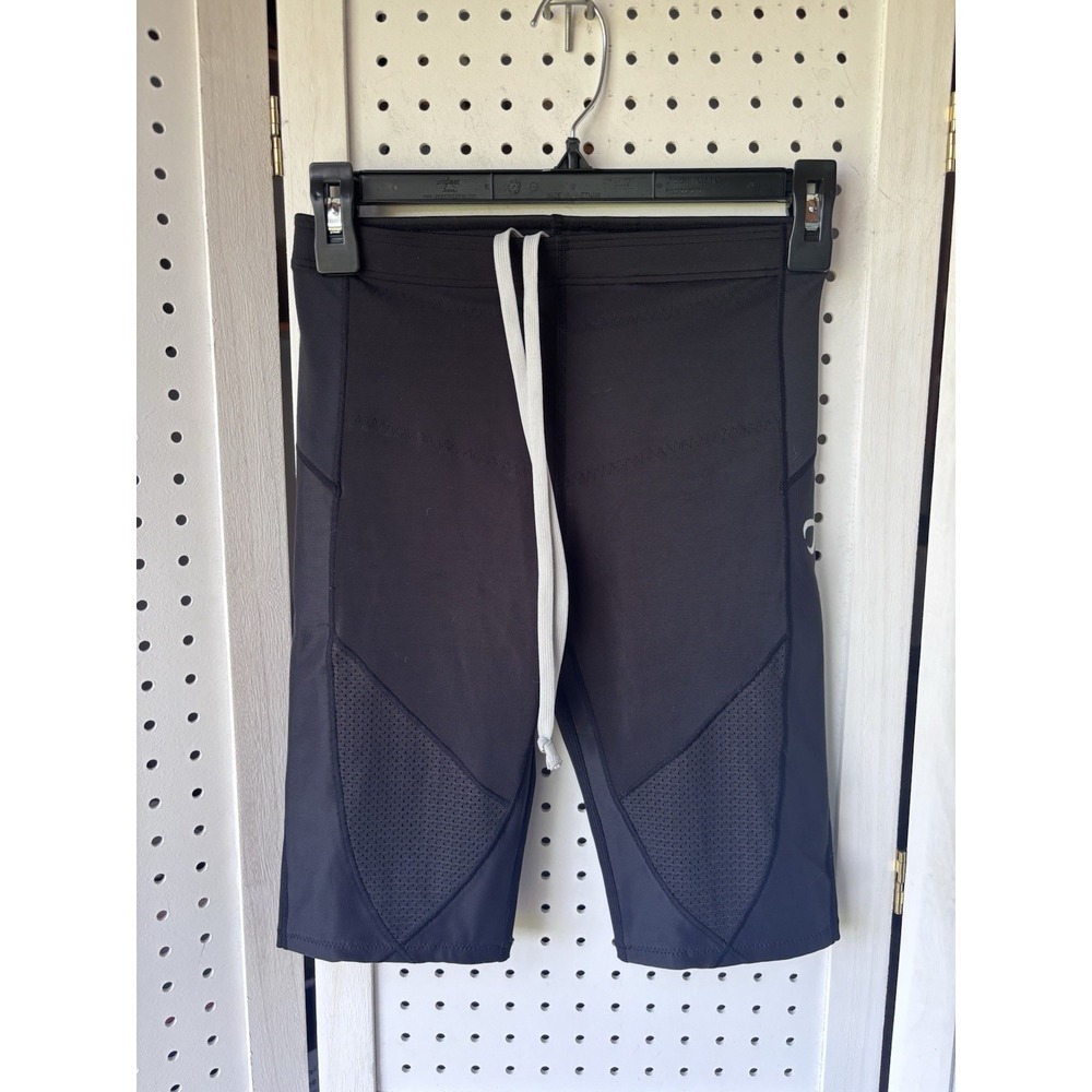 CW-X Women M Stabilyx Mid-Rise Ventilator Compression Shorts Black Running HIIT